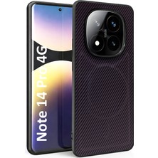 CepStok Xiaomi Redmi Note 14 Pro 4g Kılıf Magsafe Karbonfiber Desenli Silikon Kapak