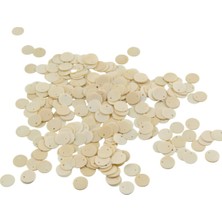 Pastel Bej 10 mm Yandan Delikli Plastik Pul Payet 30 gr (Tülbent, Oya, Havlu Malzemesi)
