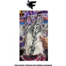 Normadia Yüksek Kalite Metal Döner Başlıklı Mikrofiber Mop ve Teleskopik Sap Seti