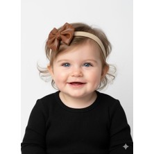 Masal Dünyası Bursa Kız Bebekler Için Lüks Deri Fiyonk Saç Bandı - 3 Farklı Renk Seçeneği