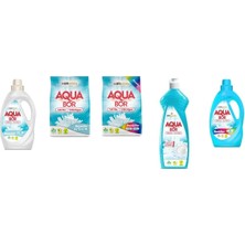 Aquabor Doğal Mineralli Sıvı Beyaz  + 4 kg Beyaz + 4 kg Renkliler + Elde Bulaşık + Sıvı Renkliler 5 Li Set