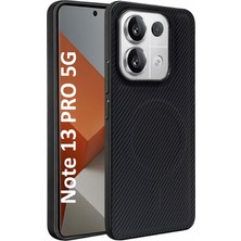 CepStok Redmi Note 13 Pro 5g Kılıf Magsafe Karbonfiber Desenli Silikon Kapak