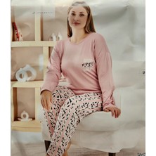 Pijamoni Sofya Büyük Beden Uzun Kollu Pijama Takımı 8720