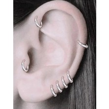 Jaida Moda Unisex Halka Tragus Helix Çelik Küpe – 8 mm | 2 mm Kalınlık