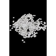 Mat Gümüş 8 mm Yandan Delikli Plastik Pul Payet 30 gr (Tülbent, Oya, Havlu Malzemesi)