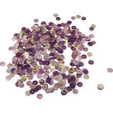 8 mm Ortadan Delikli Gül Rengi Model Plastik Pul Payet 35 gr (Tülbent, Oya, Havlu Malzemesi)