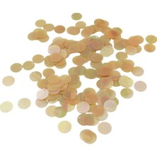 Krem Janjan 12 mm Yandan Delikli Plastik Pul Payet 30 gr (Tülbent, Oya, Havlu Malzemesi)