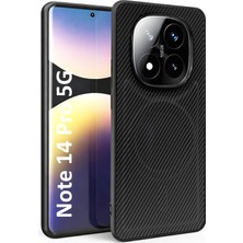 CepStok Xiaomi Redmi Note 14 Pro 5g Kılıf Magsafe Karbonfiber Desenli Silikon Kapak