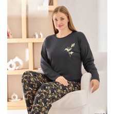 Pijamoni Sofya Büyük Beden Uzun Kollu Pijama Takımı 8720