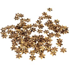 Bakır Yıldız 14 mm Desen Randela Pul Payet 30 gr (Tülbent, Oya, Havlu Malzemesi)