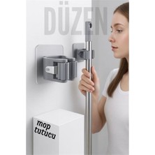 Normadia Pratik Yapışkanlı Mop ve Süpürge Tutucu - Duvara Monte Kolay Kurulum