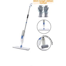 Normadia Pratik Sprey Mop Seti, 2 Bez ve Silikon Eldiven ile Temizlik Kolaylığı