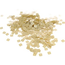 Mat Bej 8x8 Kare Ortadan Delikli Pul Payet 30 gr (Tülbent, Oya, Havlu Malzemesi)