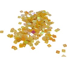 Bej Janjan 8x8 Kare Ortadan Delikli Pul Payet 30 gr (Tülbent, Oya, Havlu Malzemesi)