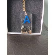 Miina Aksesuar Epoksi Isminize Özel  Harf  Anahtarlık