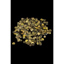 Sarı 2 Boy Karışık 10 mm Yandan Delikli Plastik Pul Payet 30 gr (Tülbent, Oya, Havlu Malzemesi)