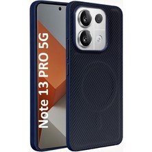 CepStok Redmi Note 13 Pro 5g Kılıf Magsafe Karbonfiber Desenli Silikon Kapak