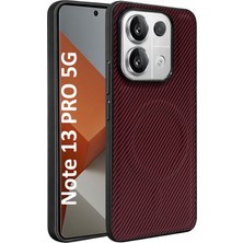 CepStok Redmi Note 13 Pro 5g Kılıf Magsafe Karbonfiber Desenli Silikon Kapak