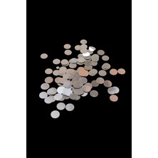 Gümüş 12 mm Yandan Delikli Plastik Pul Payet 30 gr (Tülbent, Oya, Havlu Malzemesi)