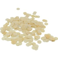 Bej Rengi 12 mm Yandan Delikli Plastik Pul Payet 30 gr (Tülbent, Oya, Havlu Malzemesi)