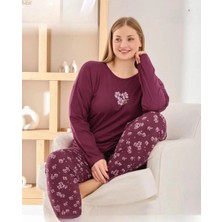 Pijamoni Sofya Büyük Beden Uzun Kollu Pijama Takımı 8720