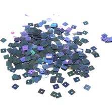 Siyah Janjan 8x8 Kare Ortadan Delikli Pul Payet 30 gr (Tülbent, Oya, Havlu Malzemesi)