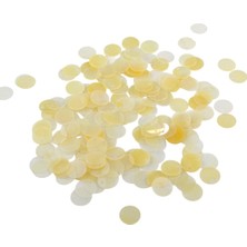 Şeffaf Sarı 12 mm Yandan Delikli Plastik Pul Payet 30 gr (Tülbent, Oya, Havlu Malzemesi)