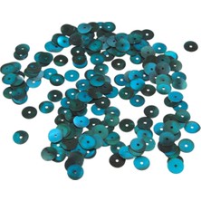 Doğal Yeşil 8 mm Ortadan Delikli Plastik Pul Payet 25 gr (Tülbent, Oya, Havlu Malzemesi)