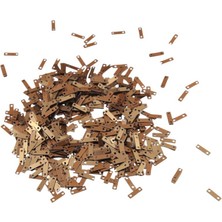 2x8 mm Bakır Diktörtgen Çift Delikli Plastik Pul Payet 30 gr (Tülbent, Oya, Havlu Malzemesi)