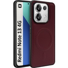 CepStok Xiaomi Redmi Note 13 4g Kılıf Magsafe Karbonfiber Desenli Silikon Kapak