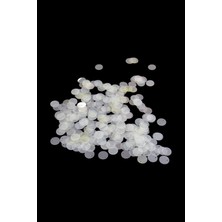 Şeffaf Krem 12 mm Yandan Delikli Plastik Pul Payet 30 gr (Tülbent, Oya, Havlu Malzemesi)