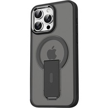 Mey İthalat Mey Ithalat®  iPhone 14 Pro Tork Magsafe Standlı Kapak - Siyah