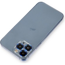 Mey İthalat Mey Ithalat®  iPhone 12 Pro Metal Kamera Lens Koruma Cam - Mavi