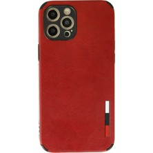 Mey İthalat Mey Ithalat®  iPhone 12 Pro Max Kılıf Loop Deri Silikon - Kırmızı