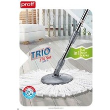 Normadia Proff Trio 3'lü Set Döner Başlıklı Temizlik Aracı