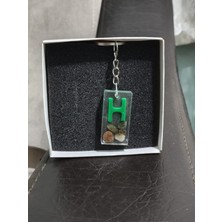 Miina Aksesuar Epoksi Isminize Özel Harf Anahtarlık