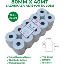 RULORULO 80X40 Termal Rulo Yazar Kasa Adisyon Rulosu 1 Koli 20 Paket 200 Adet BPA Free TSE Belgeli