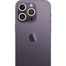 Mey İthalat Mey Ithalat®  iPhone 13 Pro Max Neon Fosforlu Kamera Lens - Beyaz