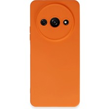 Mey İthalat Mey Ithalat®  Xiaomi Redmi A3 4g Kılıf Nano Içi Kadife Silikon - Turuncu