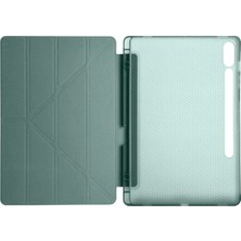 Mey İthalat Mey Ithalat®  Samsung Galaxy X510 Tab S9 Fe 11 Kılıf Kalemlikli Mars Tablet Kılıfı - Koyu Yeşil