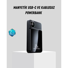 Eco Lounge Manyetik Güç Bankası 15W Kablosuz 20W Pd Hızlı Şarj