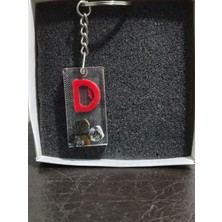 Miina Aksesuar Epoksi  Isminize Özel  Harf  Anahtarlık