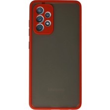 Mey İthalat Mey Ithalat®  Samsung Galaxy A72 Kılıf Montreal Silikon Kapak - Kırmızı