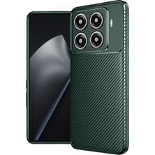 Mey İthalat Mey Ithalat®  Xiaomi Mi 15T Pro Auto Focus Karbon Kapak - Koyu Yeşil