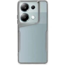 Mey İthalat Mey Ithalat®  Xiaomi Redmi Note 13 Pro 4g Kılıf Boyi Silikon Kapak - Gümüş