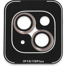 Mey İthalat Mey Ithalat®  iPhone 15 Pvd Metal Kamera Lens - Pembe