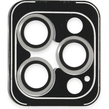 Mey İthalat Mey Ithalat®  iPhone 16 Pro Max Pvd Metal Kamera Lens - Gümüş