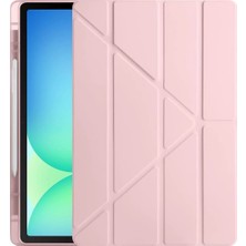Mey İthalat Mey Ithalat®  iPad Pro 13 (2024) Kılıf Kalemlikli Hugo Tablet Kılıfı - Rose Gold