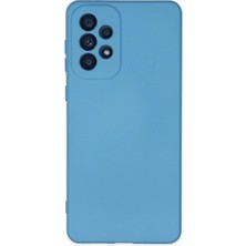 Mey İthalat Mey Ithalat®  Samsung Galaxy A33 5g Kılıf Nano Içi Kadife Silikon - Mavi