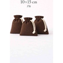 Alasmiel 10X15 cm Kadife Dokulu Büzgülü Kese 3’lü – Lavanta, Takı ve Nikah Hediyelik Çok Amaçlı Bez Poşet